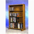 Wood Shed Wood Shed 415-24 Combo Solid Oak 4 Row Dowel CD-DVD Cabinet Tower 415-24 Combo